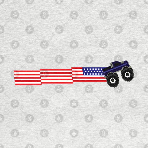 8 bit American Monster Truck by miniBOB